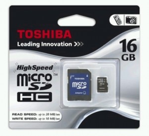 Toshiba microSDHC 16GB　Class4